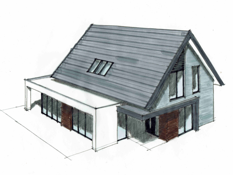AL architecten | Schetsontwerp nieuwbouw woning